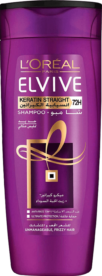 Shampoo Elvive Keratin Straight Packshot